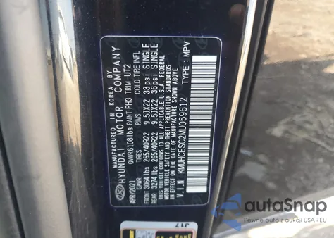 2021 Genesis Gv80 Base из США, поврежденный, VIN KMUHCESC2MU059612